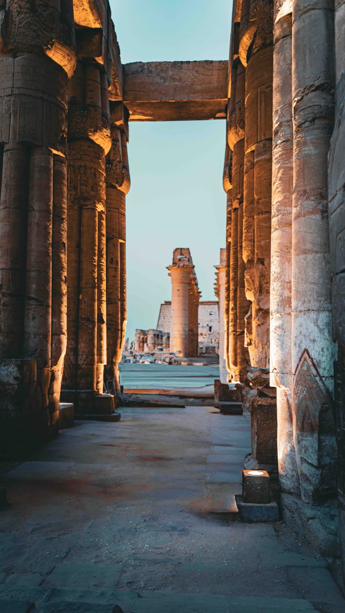 Egyptian desert and ancient monuments